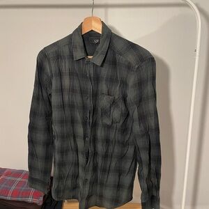 21men Dark Green Plaid Button Down Shirt